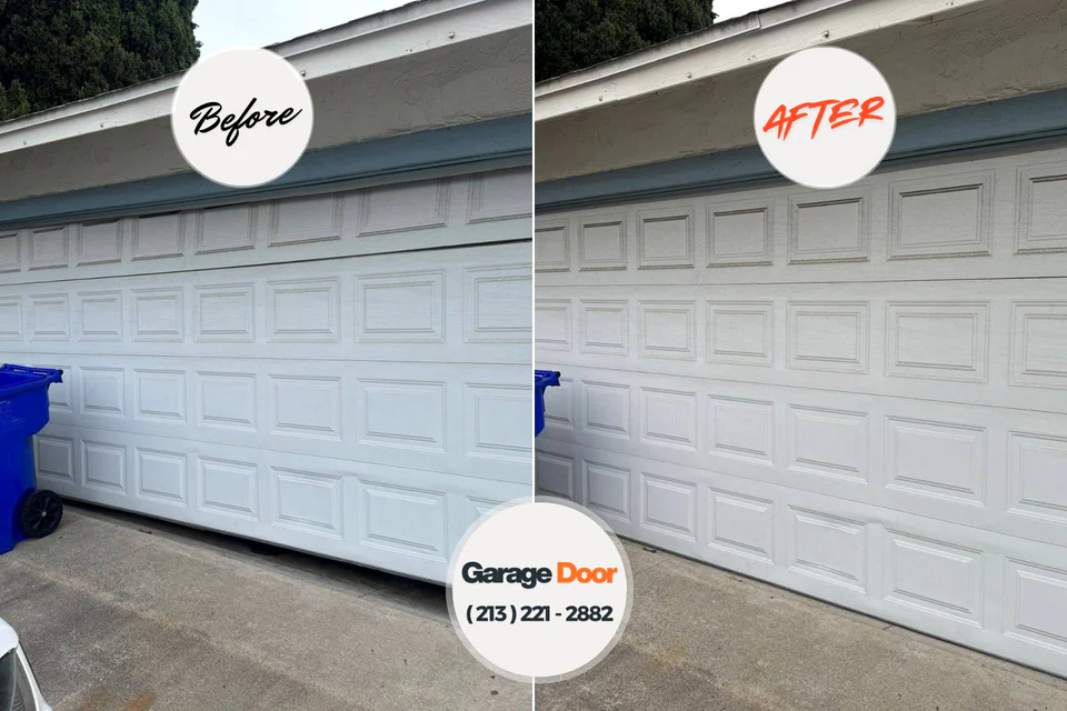 Before and after: garage door repair Millsboro, DE